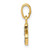 Image of 14K Yellow Gold with Rhodium Diamond Letter S Initial Pendant YC250S
