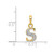 Image of 14K Yellow Gold with Rhodium Diamond Letter S Initial Pendant YC250S