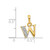 Image of 14K Yellow Gold with Rhodium Diamond Letter W Initial Pendant YC250W