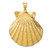 14K Yellow Gold Scallop Shell Pendant
