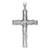 Image of 14K White Gold Large Tree Textured Cross Pendant