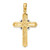 Image of 14K Two-tone Gold X Center Polished Cross Pendant