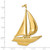 Image of 14K Yellow Gold 3D Moveable Sailboat Slide Pendant