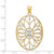Image of 14K Yellow Gold w/ Rhodium Floral Medallion Pendant