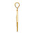 Image of 14K Yellow Gold Textured Back Caduceus Medical Disc Pendant