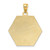 Image of 14K Yellow Gold Textured Back Caduceus Medical Disc Pendant