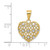 Image of 14K Yellow Gold and White Rhodium 1/2pt Diamond Heart Pendant