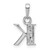 Image of 14k White Gold Rhodium-plated Diamond Letter K Initial Pendant