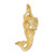 Image of 14K Yellow Gold Polished / Textured Mermaid Chain Slide Pendant Image of 14K Yellow Gold Polished / Textured Mermaid Chain Slide Pendant