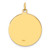 Image of 14K Yellow Gold Solid Polished/Satin Medium Round St. Christopher Medal Pendant