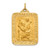 Image of 14K Yellow Gold Solid Polished/Satin Large Rectangle St. Christopher Medal Pendant