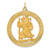 Image of 14K Yellow Gold Solid Polished/Satin Extra Large Cut-out St. Christopher Medal Pendant