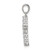 Image of Sterling Silver Rhodium-plated CZ Cross Pendant QC5337