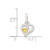 Image of Sterling Silver Open Heart Pink Mini Heart Pendant