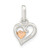 Image of Sterling Silver Open Heart Pink Mini Heart Pendant