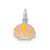 Image of Sterling Silver Rhodium-plated Enamel Kids Shell Pendant