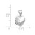 Image of 14k White Gold Polished Heart-Shaped Floral Locket Pendant