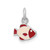 Image of Sterling Silver Rhodium-plated Polished Enameled Fish Pendant