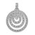 Image of Sterling Silver Rhodium-plated CZ Circles Pendant