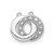 Sterling Silver Polished Diamond Interlocking Circles Pendant
