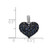 Image of Sterling Silver Rhodium-plated Diamond & Sapphire Heart Pendant QP3612