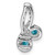 Image of Sterling Silver Rhodium-plated .7t.w. LSBT/White Topaz Pendant