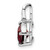 Image of Sterling Silver Rhodium-plated Circle 2.56t.w. Garnet/White Topaz Pendant