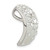 Image of Sterling Silver Rhodium-plated White Clay & Preciosa Crystal Chain Slide Pendant