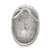 Image of Sterling Silver Rhodium-plated White Clay & Preciosa Crystal Chain Slide Pendant