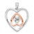 Image of Sterling Silver and Pink Diamond Heart Pendant PXD2534-SSAB