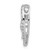 Image of Sterling Silver Polished Diamond Double Heart Pendant