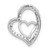 Image of Sterling Silver Polished Diamond Double Heart Pendant