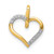 10k Yellow Gold Diamond Heart Pendant PM4867-005-1YA