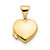 10k Yellow Gold Plain Heart Locket Pendant 10XL304