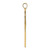 Image of 14K Yellow Gold Polished and Line Design Solid Cross Pendant XR1868