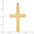 Image of 14K Yellow Gold Polished and Line Design Solid Cross Pendant XR1868