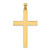 Image of 14K Yellow Gold Polished and Line Design Solid Cross Pendant XR1868