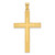 Image of 14K Yellow Gold Polished and Line Design Solid Cross Pendant XR1868