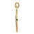 Image of 14K Yellow Gold Polished and Satin Solid Praying Hands Disc Pendant XR1951