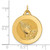 Image of 14K Yellow Gold Polished and Satin Solid Praying Hands Disc Pendant XR1951