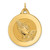 Image of 14K Yellow Gold Polished and Satin Solid Praying Hands Disc Pendant XR1951