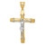 Image of 10k Two-tone Gold CZ Crucifix Pendant