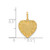 14K Yellow Gold Textured Heart Pendant