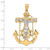 10k Two-tone Gold Mariners Crucifix Pendant