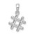 Image of Sterling Silver Polished 3D Hashtag Pendant