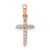 Image of 14k Rose Gold Polished Diamond Cross Pendant