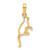 Image of 14K Yellow Gold Polished Cat Sitting Pendant