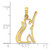 Image of 14K Yellow Gold Polished Cat Reaching Pendant