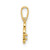 Image of 14K Yellow Gold Polished CZ Paw Print Pendant