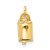 14K Yellow Gold Polished Lock and Key Pendant
